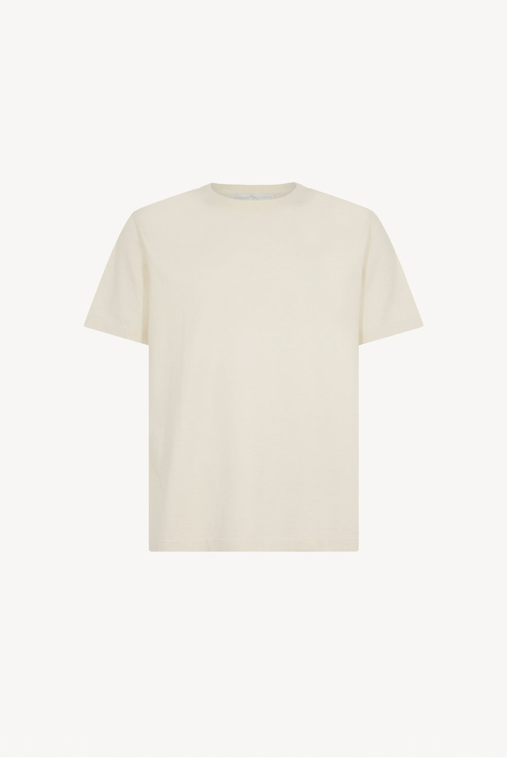 Maglia Girocollo Mezza Manica in Cotone Cashmere Avorio