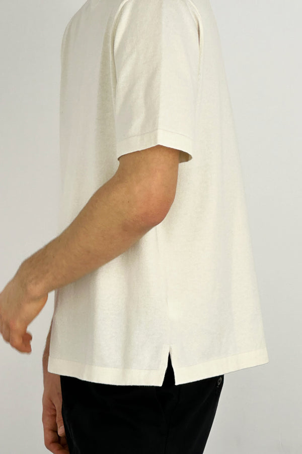 Cotton - Cashmere Crew Neck Half Sleeve