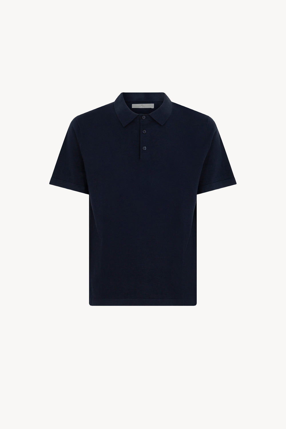 Polo Mezza Manica in Cotone Cashmere Navy
