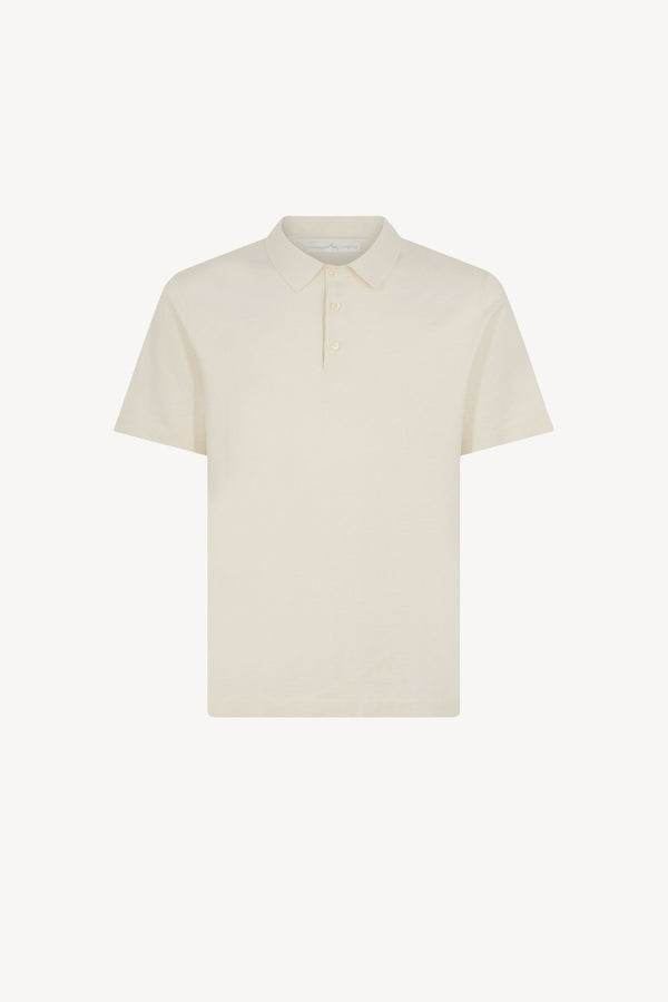 Polo Mezza Manica in Cotone Cashmere Avorio