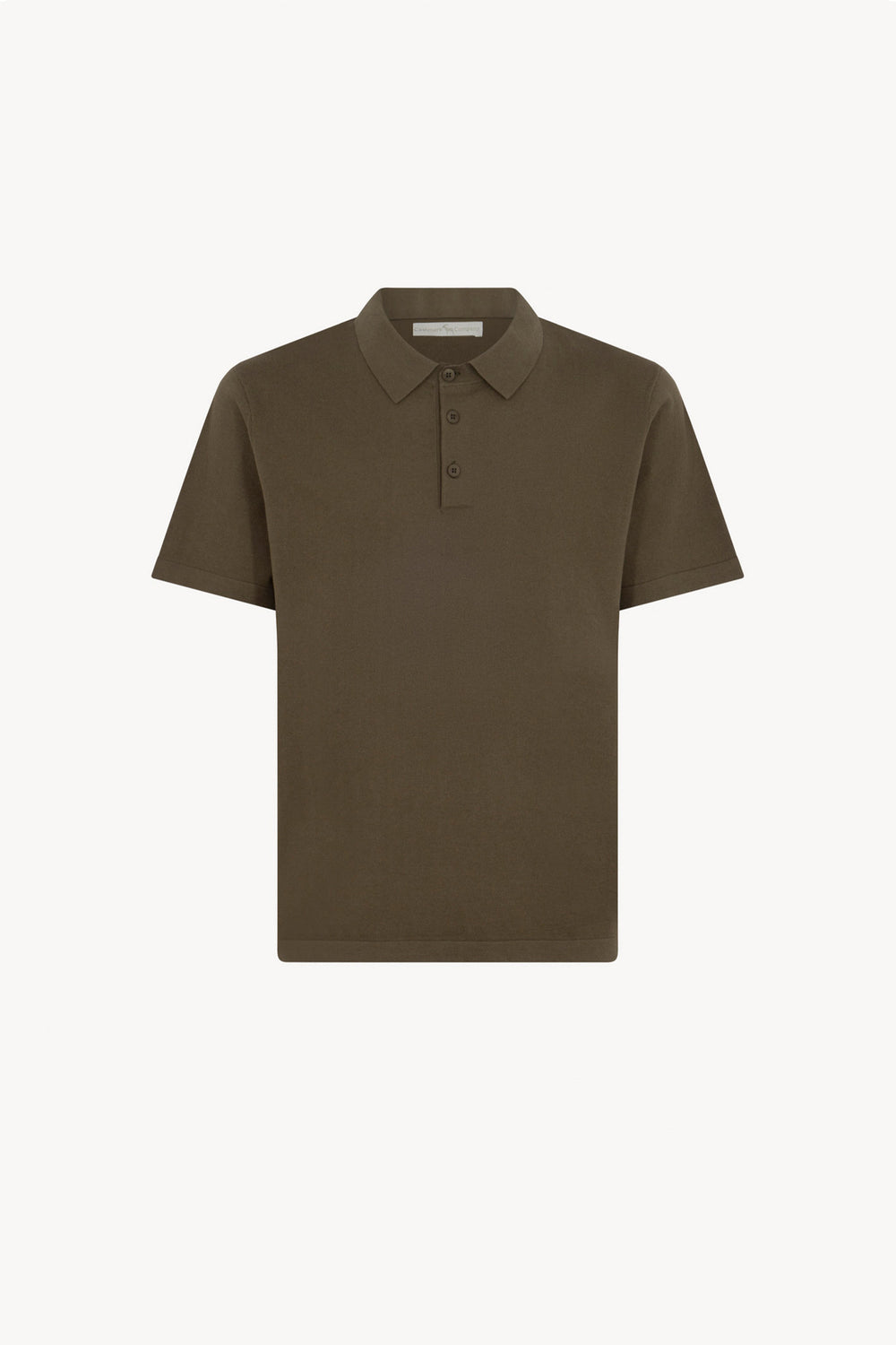 Polo Mezza Manica in Cotone Cashmere Color Fango