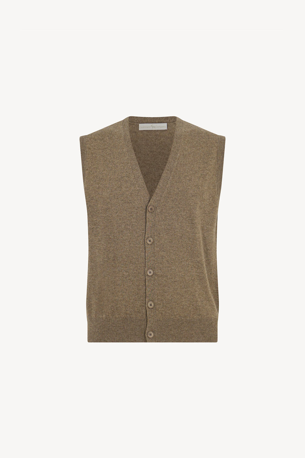 Gilet con Bottoni in Puro Cashmere Dune
