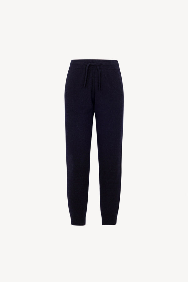 Pantaloni Jogging Unisex in Puro Cashmere Navy