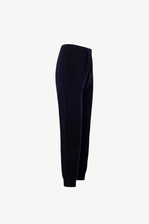 Pantaloni Jogging Unisex in Puro Cashmere Navy