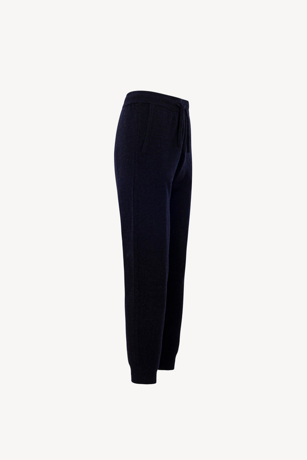 Pantaloni Jogging Unisex in Puro Cashmere Navy