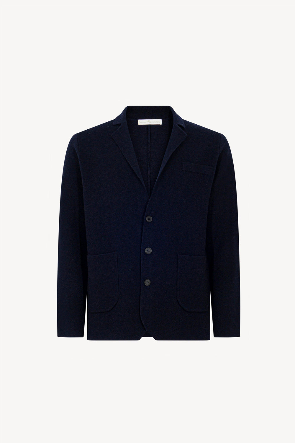 Blazer in Maglia Stoffa in Puro Cashmere Navy