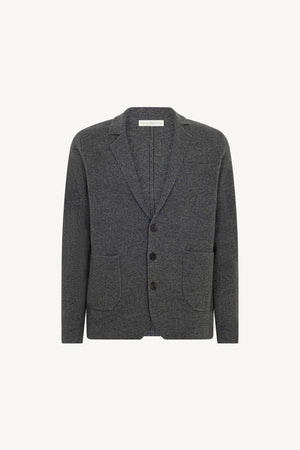 Blazer in Maglia Stoffa in Puro Cashmere Flanella