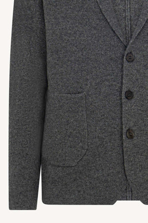 Blazer in Maglia Stoffa in Puro Cashmere Flanella