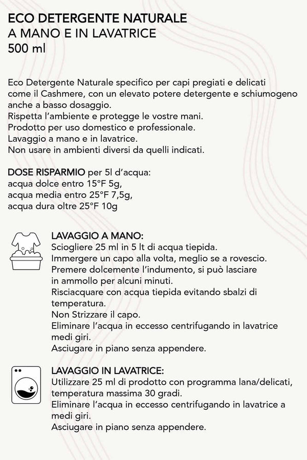 Eco Detergente Cashmere 500 ml