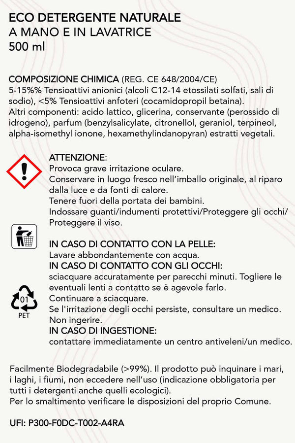 Eco Detergente Cashmere 500 ml