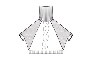 Poncho Trecciona Puro Cashmere