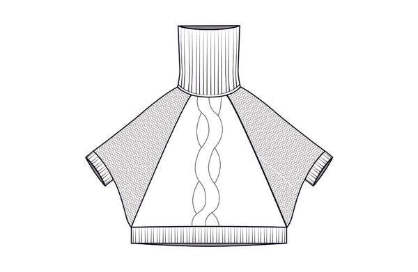 Poncho Trecciona Puro Cashmere